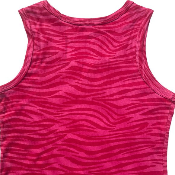 Hot Pink Zebra Print Baby Tee tank top shirt - Picture 6 of 6
